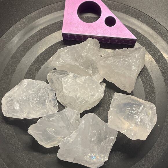 Rough / Raw Clear Quartz Crystal Rock for Tumbling - Picture 4 of 4